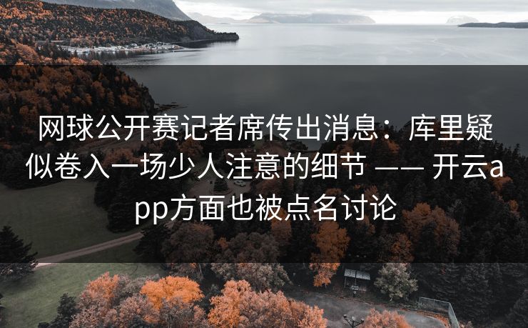 网球公开赛记者席传出消息：库里疑似卷入一场少人注意的细节 —— 开云app方面也被点名讨论