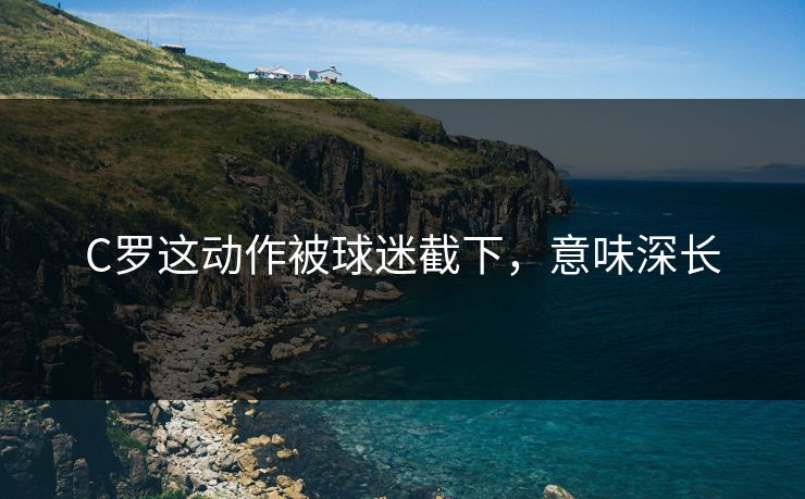 C罗这动作被球迷截下，意味深长