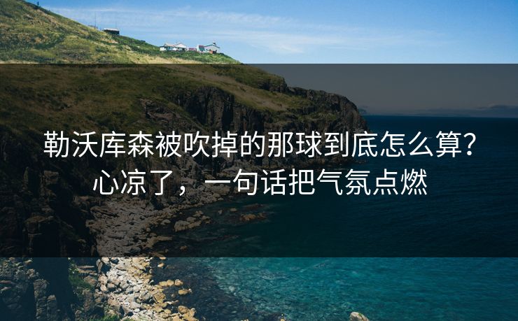 勒沃库森被吹掉的那球到底怎么算？心凉了，一句话把气氛点燃