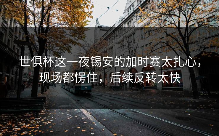 世俱杯这一夜锡安的加时赛太扎心,现场都愣住,后续反转太快 世俱杯这一夜锡安的加时赛太扎心,现场都愣住,后续反转太快