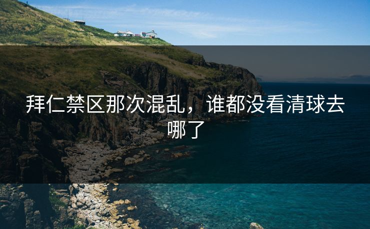 拜仁禁区那次混乱，谁都没看清球去哪了
